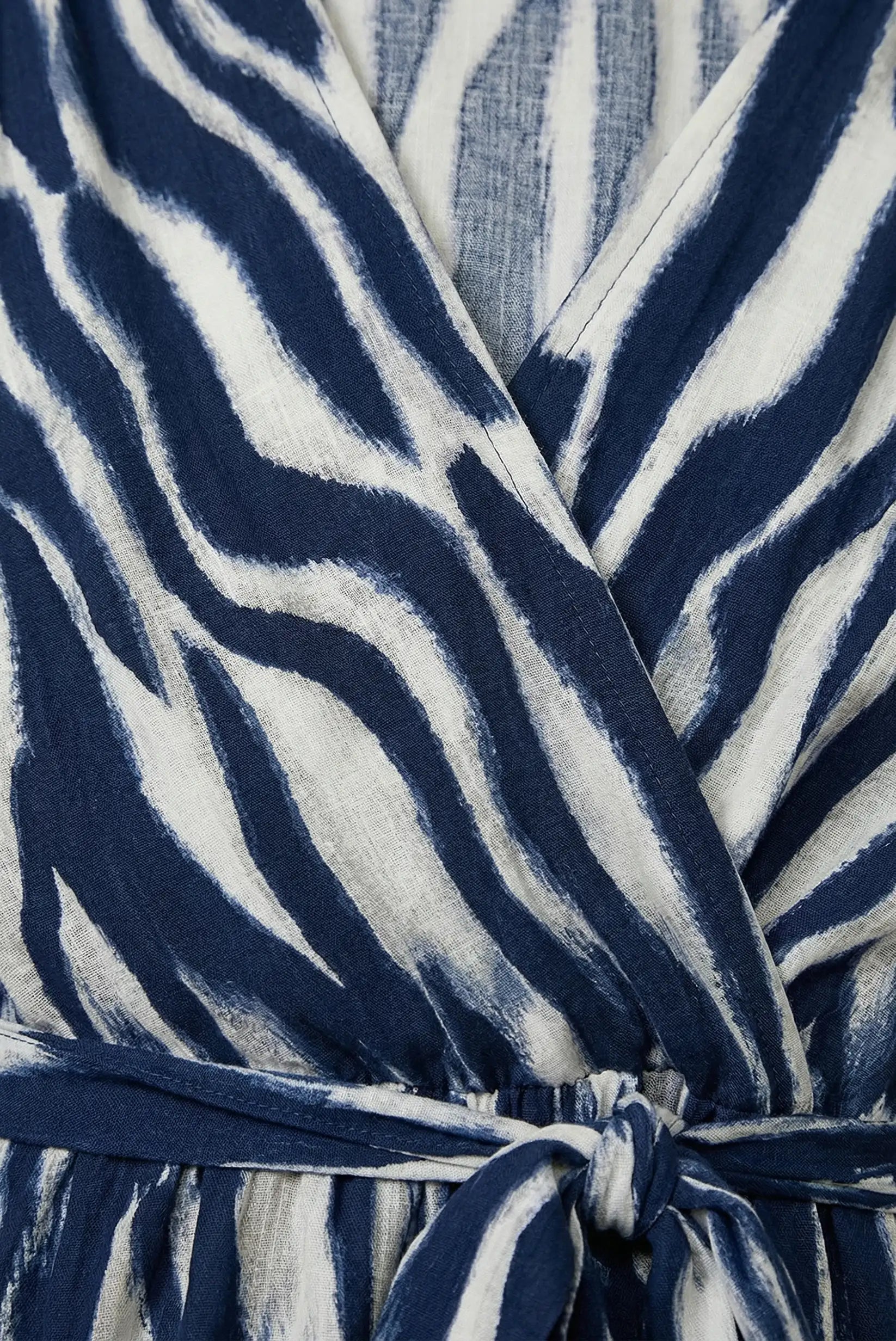 Vestido largo Azul Marino Animal Print