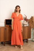Vestido mujer Terracota primavera manga corta
