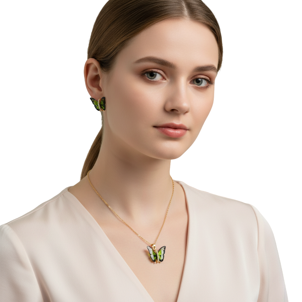 Conjunto de Collar y Pendientes Wild Wings
