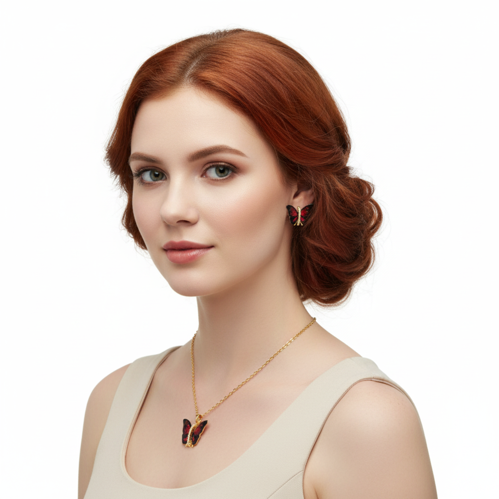 Conjunto de Collar y Pendientes Désir