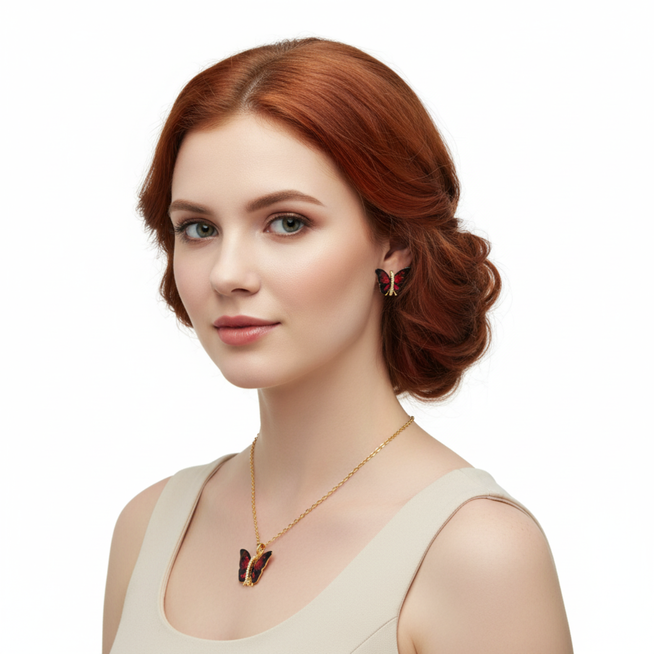 Conjunto de Collar y Pendientes Désir