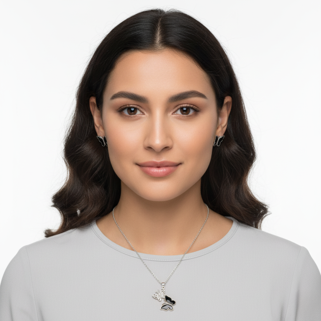 Conjunto de Collar y Pendientes Midnight Duet