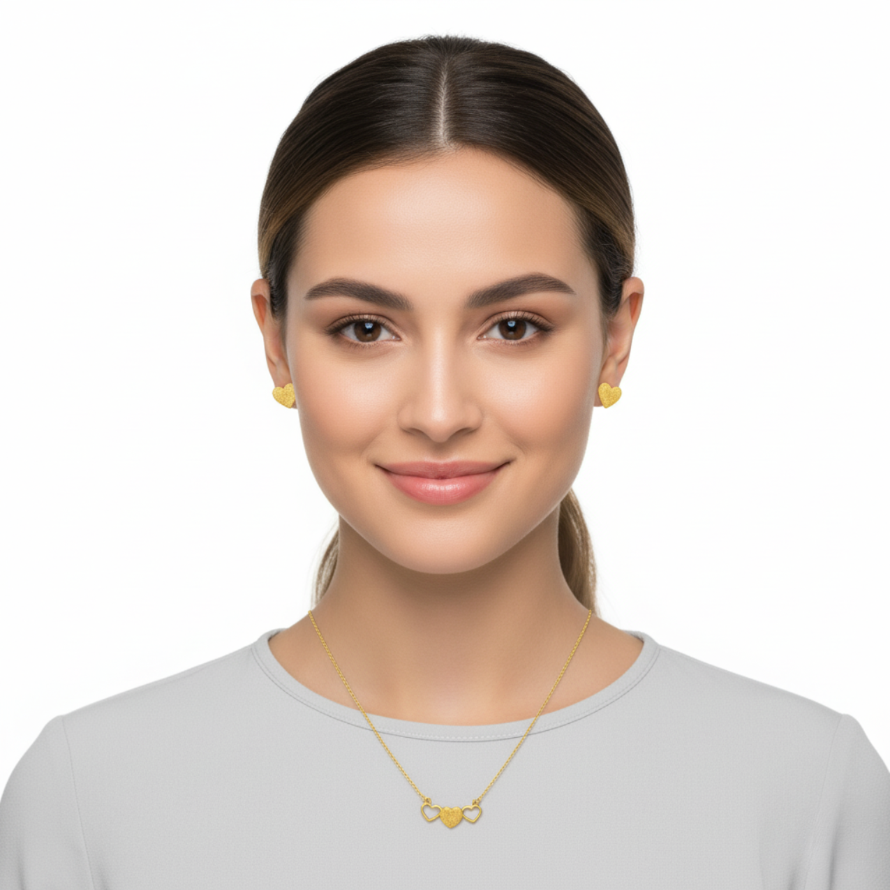 Conjunto Trois Cœurs de Corazones Entrelazados