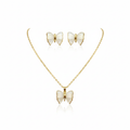 Conjunto de Collar y Pendientes White Whisper