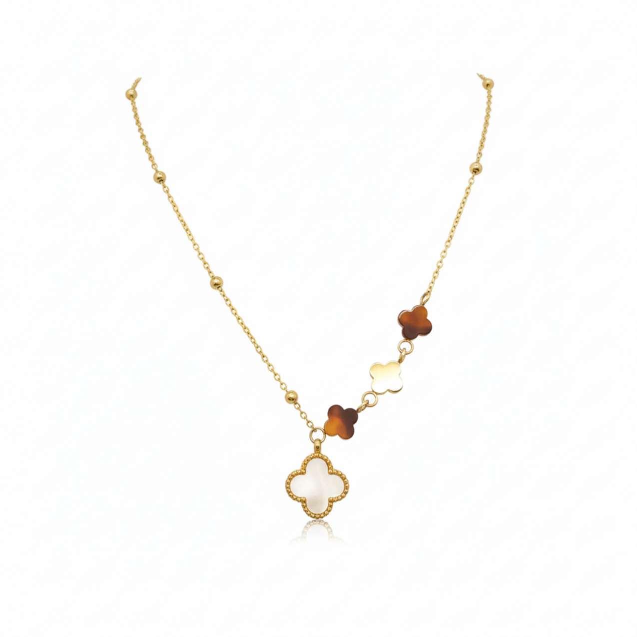Collar Trèfle Ambré