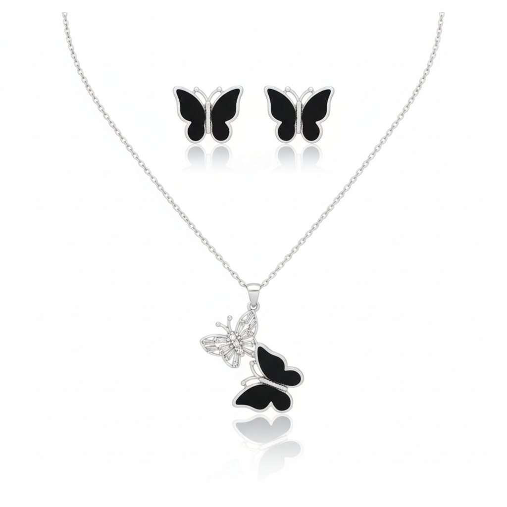 Conjunto de Collar y Pendientes Midnight Duet
