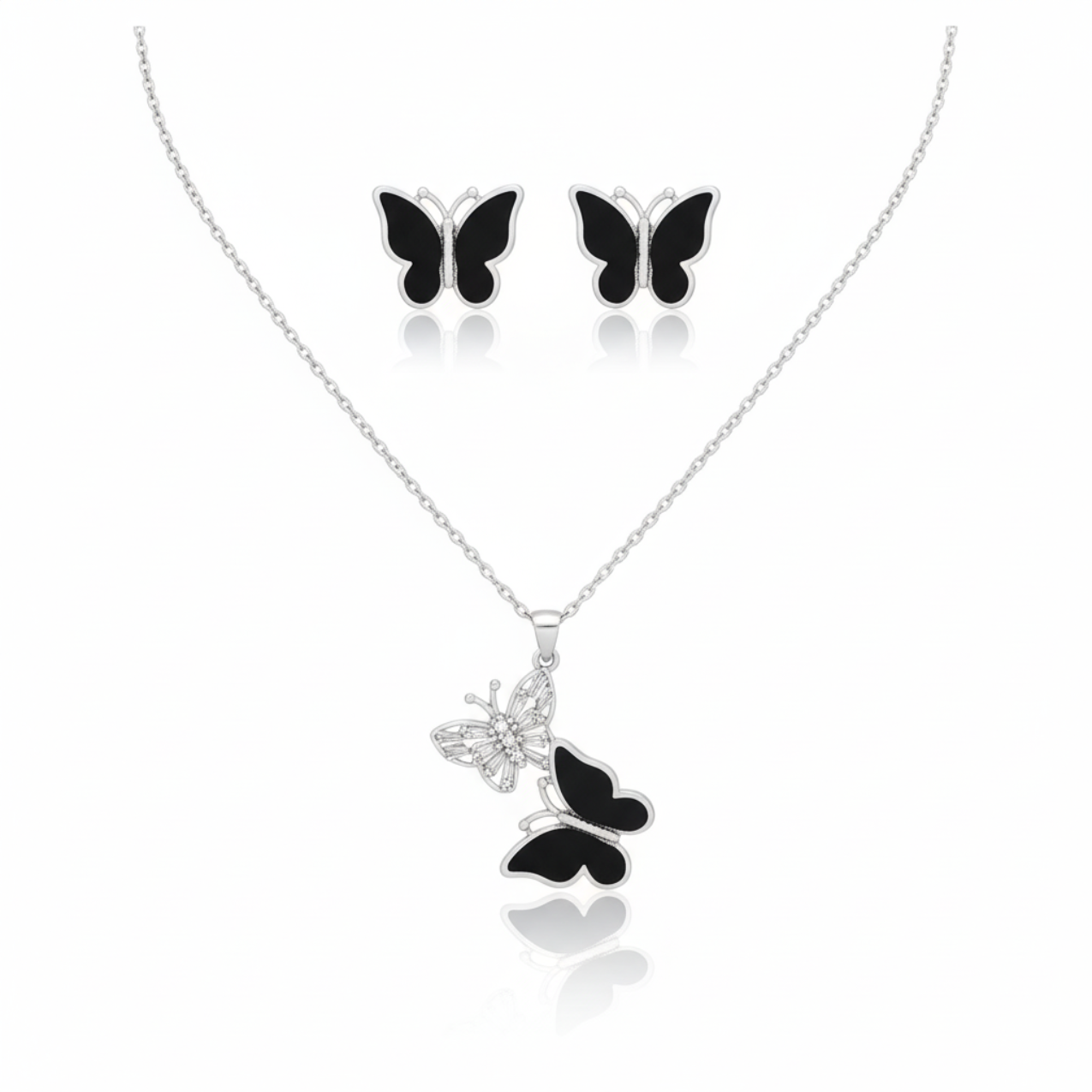 Conjunto de Collar y Pendientes Midnight Duet
