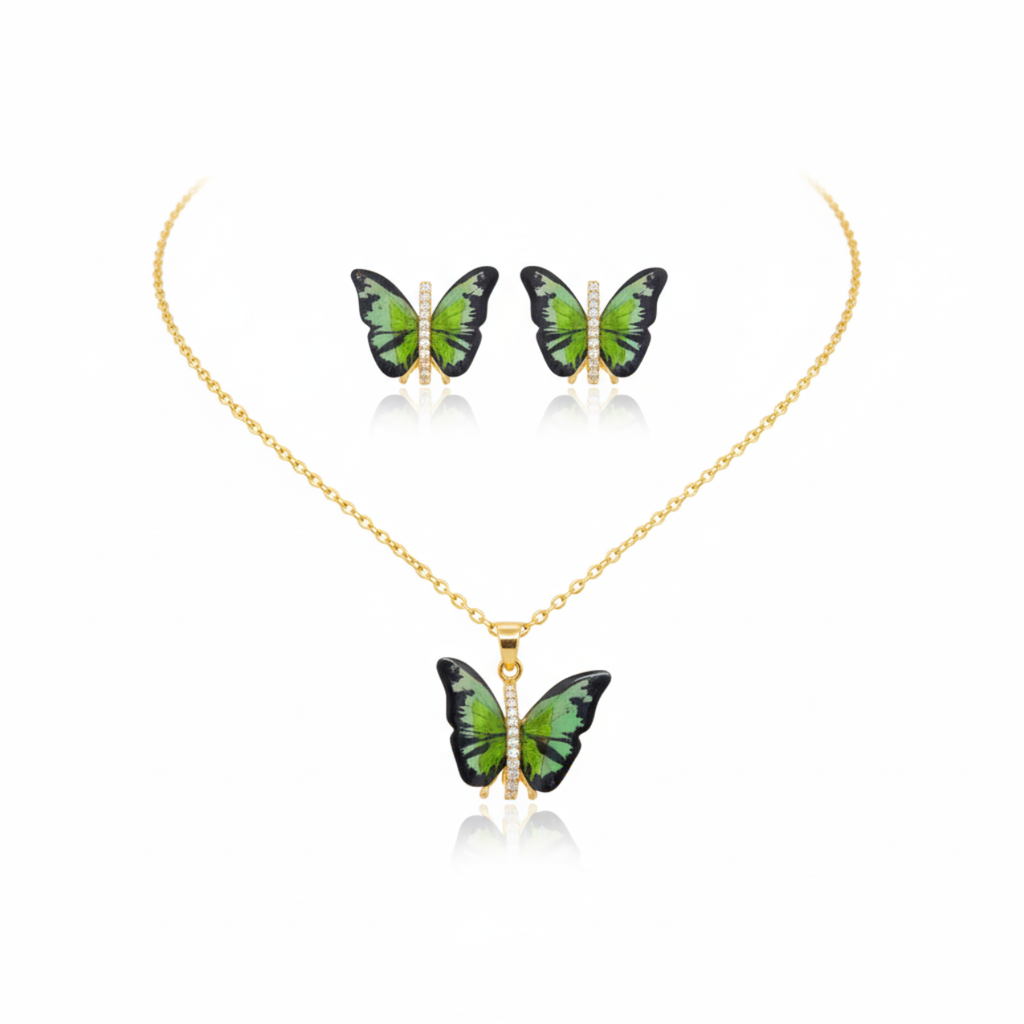 Conjunto de Collar y Pendientes Wild Wings