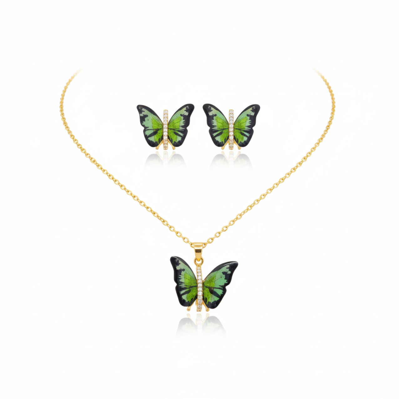 Conjunto de Collar y Pendientes Wild Wings