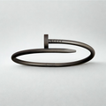 Pulsera Diseño Clavo Ajustable - 100% Acero Bañado en Rodio Negro