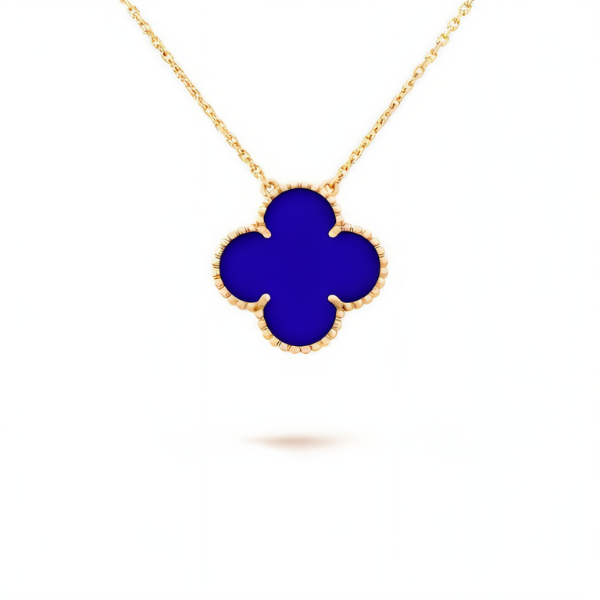 Collar Flora Azul de Acero Inoxidable – Diseño Exclusivo