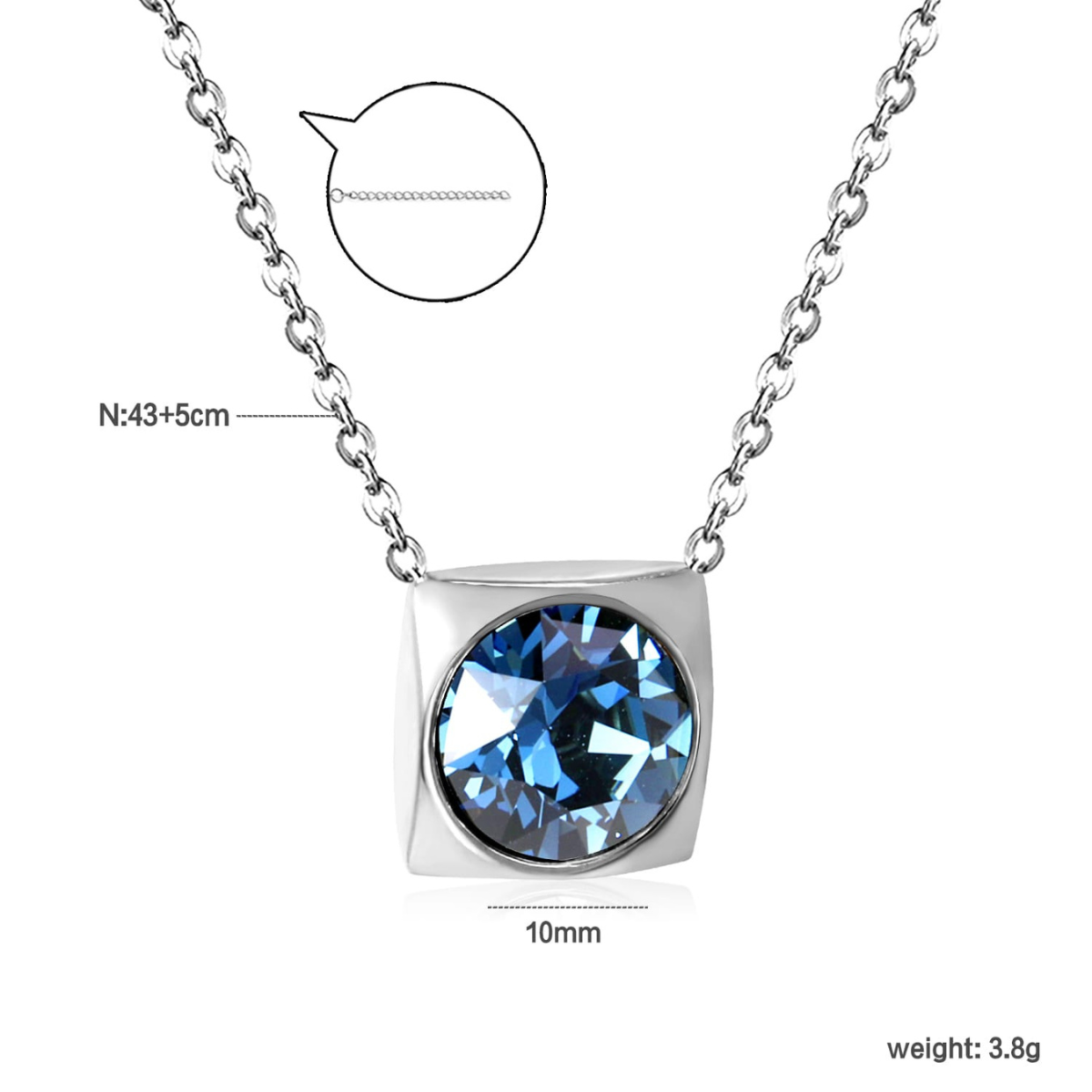 Collar Carré Bleu