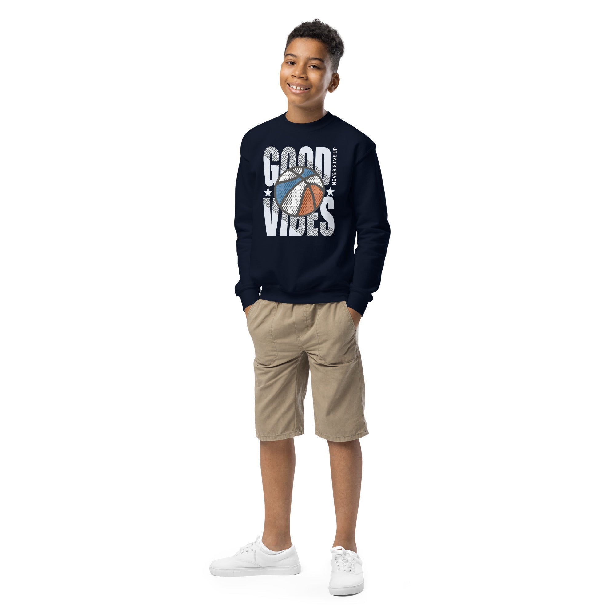 Sudadera clásica niño Kini Never Give Up Basket